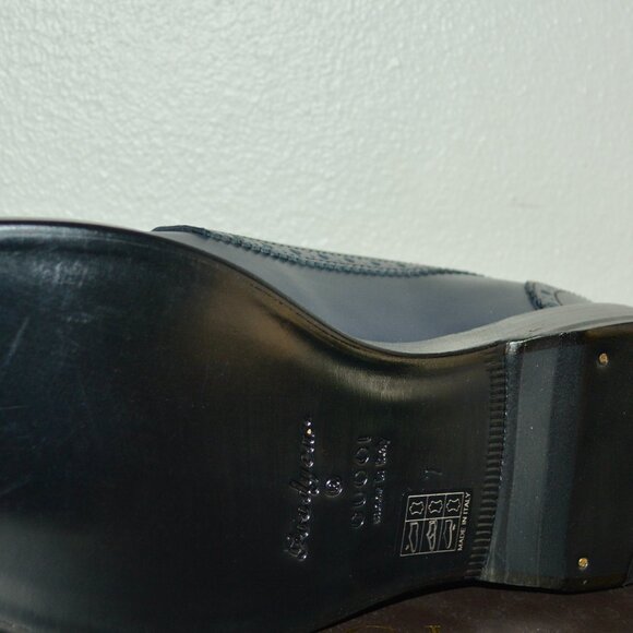 COPY - NIB GUCCI GOODYEAR SELLA LUX LEATHER LACE UP FRINGED BROGUE SHOES - Picture 9 of 9